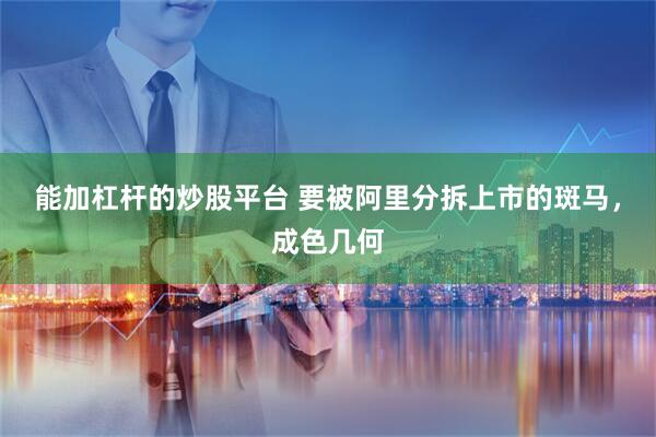 能加杠杆的炒股平台 要被阿里分拆上市的斑马，成色几何